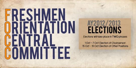 Freshmen Orientation Central Committee AY2012/2013 Elections